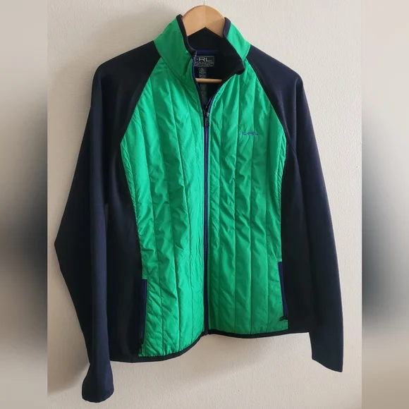 Ralph Lauren full zip lightweight jacket Women's XL black, green & purple trim - Picture 1 of 11